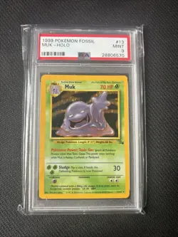 Pokemon Muk Card 13/62 Holo Fossil WOTC 1999 PSA 9 Graded - Image 1