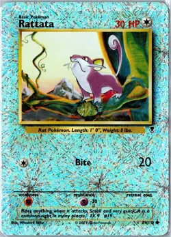 Pokemon Card - Rattata 89/110 Legendary Collection Reverse Holo LP Vintage WOTC - Image 1