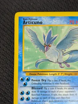 Pokemon TCG Articuno Card 17/62 Fossil Unlimited Non-Holo Rare, LP - Image 3