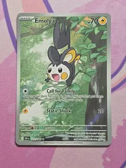 Pokemon Black Bolt Emolga 112/086 Illustration Rare Holo Card NM - Image 1