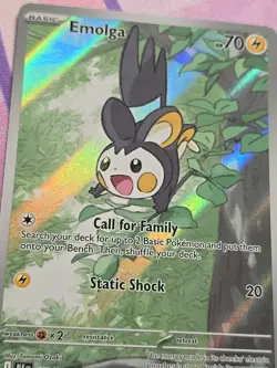 Pokemon Black Bolt Emolga 112/086 Illustration Rare Holo Card NM - Image 2