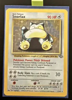 Pokemon Card Snorlax Jungle Set Holo Rare 11/64 WOTC 1999 Vintage - Image 4