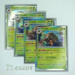 Crustle 012/182 x4 Playset 4x - Pokemon SV Destined Rivals DRI - 4 Card Set - Image 1