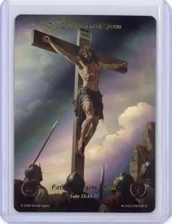 2025 Sacred Legacy: FULL ART - The Crucifixion of Jesus 98/100 1st Edition Card - Image 1