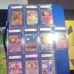 Pokemon TCG Sword & Shield Graded Holo V/VMAX Card Lot x9 Arcanine Blissey - Image 1