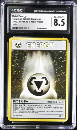 CGC 8.5 Metal Energy Holo Gold, Silver, to a New World 2000 Pokemon Card - Image 1