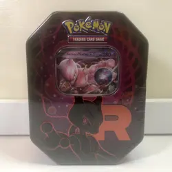 Pokemon TCG: Team Rocket Tin - Mewtwo ex (1 Foil Promo Card & 4 Booster Packs) - Image 1