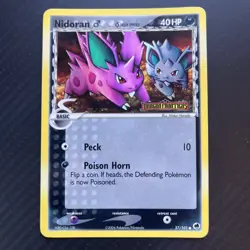 Pokemon Card Nidoran M (Delta Species) 57/101 EX Dragon Frontiers Stamped NM-LP - Image 1