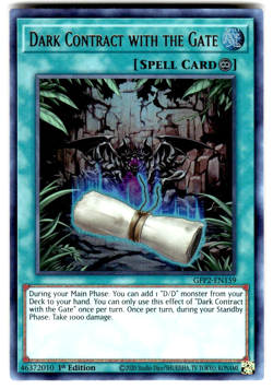YuGiOh 2nd Haunting Card GFP2-EN159 Dark Contract with the Gate - Image 1