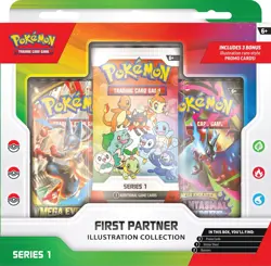 Pokemon TCG First Partners Illustration Collection Series One Box Factory Sealed - Image 1