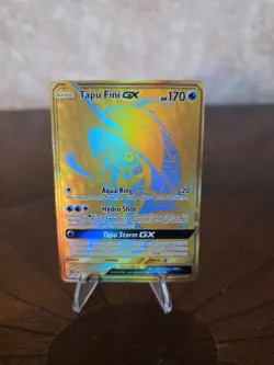 Pokemon Tapu Fini GX SV92/SV94 Hidden Fates Shiny Vault Full Art Shiny Holo Rare - Image 1