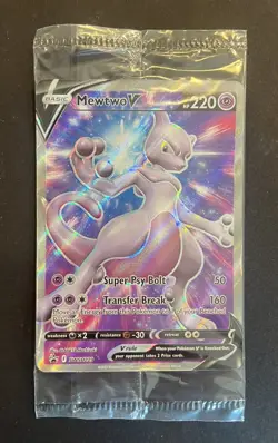 Pokemon Mewtwo V SWSH229 Black Star Promo SEALED Holo NM - Image 1