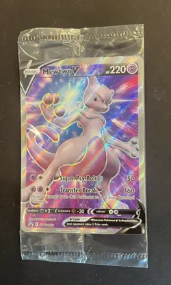 Pokemon Mewtwo V SWSH229 Black Star Promo SEALED Holo NM - Image 3