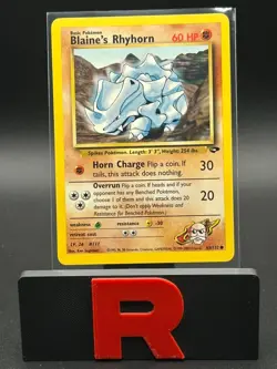Pokemon TCG Blaine's Rhyhorn 65/132 Gym Challenge Vintage LP - Image 1