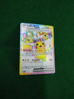 PIKACHU EX 219/191 SV08 SURGING SPARKS ULTRA RARE FULL ART HOLO 200 HP POKEMON - Image 2