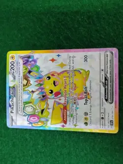 PIKACHU EX 219/191 SV08 SURGING SPARKS ULTRA RARE FULL ART HOLO 200 HP POKEMON - Image 4