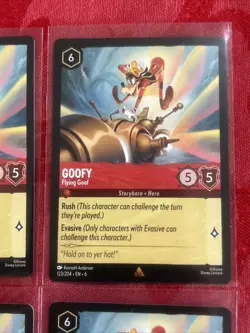 4x Disney Lorcana Azurite Sea - Goofy - Flying Goof | 123/204 | NM | Rare x4 - Image 2