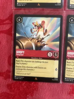 4x Disney Lorcana Azurite Sea - Goofy - Flying Goof | 123/204 | NM | Rare x4 - Image 4