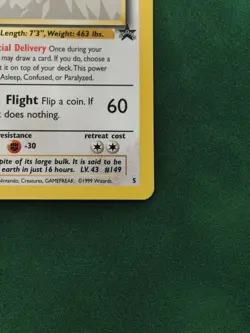 Pokemon DRAGONITE Card BLACK STAR PROMO Set #5 Movie Release WB Stamped WOTC NM - Image 5