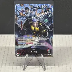 Krieg OP15-001 Alt Art Foil Leader Card One Piece Adventure on Kami’s Island NM - Image 1