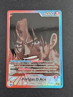 One Piece TCG Portgas.D.Ace OP13-002 Alt Art Leader Card English - Image 2