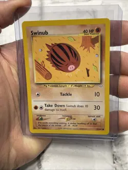 Pokemon Swinub 57/64 - Neo Revelation - COMMON - VINTAGE WOTC Pokemon Card - LP - Image 1