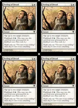 MTG - 4x FEELING OF DREAD - Innistrad (C) - Image 1