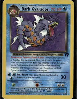Dark Gyarados 25 Rare Team Rocket 25/82 Water Unlimited Pokemon Card - Image 1