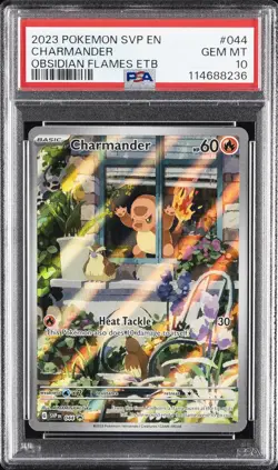 2023 POKEMON SVP EN-SV BLACK STAR PROMO #044 CHARMANDER PSA 10 - Image 1