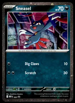 Sneasel (Cosmos Holo) 020 Holo Promo ME: Mega Evolution Promo Pokemon Holo LP - Image 1