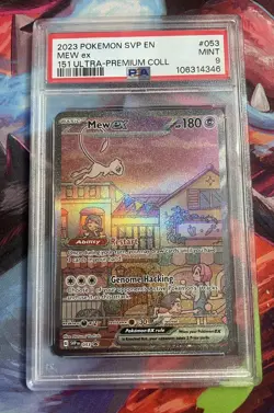 Mew ex SVP053 Scarlet & Violet 151 Promo English PSA Graded 9 Pokemon TCG (B) - Image 1