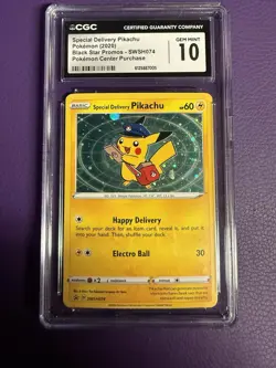 2020 Special Delivery Pikachu Holo SWSH074 Pokemon Center Promo CGC 10 Gem Mint✨ - Image 1