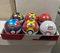 Pokemon TCG 6pack Pokeball Tins Sealed 3 Booster Per Ball 18 Total Packs 2025 Q4 - Image 1