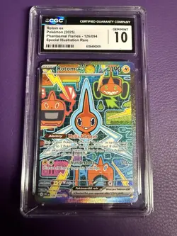 CGC 10 ROTOM EX 126 PHANTASMAL FLAMES SPECIAL ILLUSTRATION RARE POKEMON GEM MINT - Image 1
