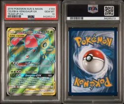 Pokemon Celebi & Venusaur GX Full Art Tag Team Team Up #159 PSA 10 Gem Mint - Image 3