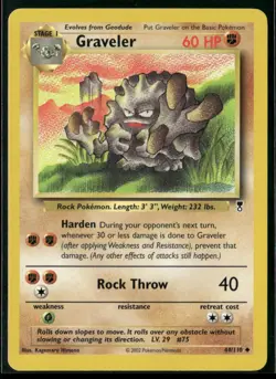 Pokemon Legendary Collection #044/110 Graveler Uncommon, Near Mint or Better - Image 1