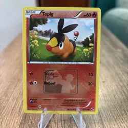 Pokemon Tepig Crosshatch Holo League Promo B&W 15/114 NM - Image 1