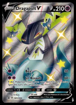 2021 Black Star Promo Dragapult V #SWSH096 - Image 1