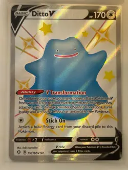 Ditto V SV118/SV122 Holo V Rare Shining Fates Shiny Vault Pokemon NM - Image 1