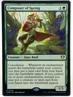 Composer Of Spring NM/M* Commander Masters ENGLISH 0739 mtg -UnltdCards - Image 1