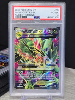 Pokemon Card TCG M Sceptile EX 85/98 Full Art Ancient Origins 2015 Holo PSA 4 - Image 1