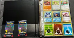 Pokemon TCG Card Binder with Random Assorted Cards Japanese English Sealed Packs - Image 1