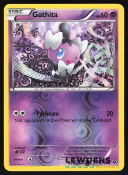 Gothita - 32/124 - Common Reverse Holo - Fates Collide - Pokemon Card - Image 1