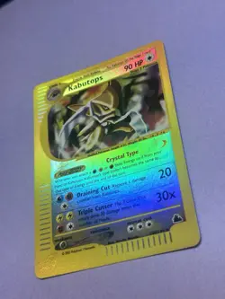 2003 Skyridge Crystal Kabutops 150/144 Reverse Holo Pokemon Card - Image 2