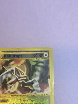 2003 Skyridge Crystal Kabutops 150/144 Reverse Holo Pokemon Card - Image 4