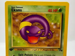 1st Edition Ekans 46/62 Fossil Rare Vintage 1999 Pokemon Card - M/NM Pack Fresh - Image 2