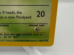 1st Edition Ekans 46/62 Fossil Rare Vintage 1999 Pokemon Card - M/NM Pack Fresh - Image 3