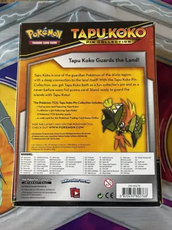 Pokemon Tapu Koko Pin Collection Box Sealed with Promo Card - Image 2