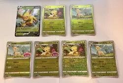 Pokemon Bundle - Leafeon - 7 Cards - Chinese Gem Vol 2 - NM - FAST SHIPPING - Image 1