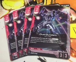 Gundam Card Game GD01-054 R Duel Gundam New Type Rising Playset Of 4 - Image 1